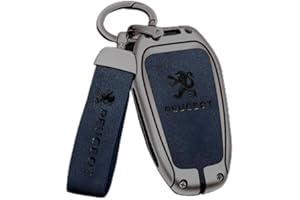 VOLBOZ Coque de Clé de Voiture pour Peugeot 4008 2008 5008 308 408 508L 3008, Étui de Protection pour Clé de Voiture, Housse pour Clé De Voiture, Porte-ClÉS de Voiture Portable Accessoires,C Blue
