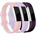 Produktbild HUMENN Für Fitbit Alta HR Armband, Alta Armband Verstellbares Sport Ersatz Band Ersatzarmband Wristband Silikonarmband Fitness Zubehörteil mit Metallschließe Small Blushpink+Lavendel+Pflaume