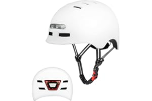 SELFLOVE Casque de vélo avec Phare LED Intégré et Casque Arrière léger pour Hommes et Femmes