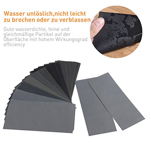 UEETEK 36pcs 400 bis 3000 Körnung Schleifpapier Sortiment trocken / nass für die Automobilindustrie Schleifen Holz Möbel Ausrüstung - 2