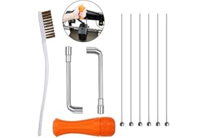 YUYUEMI Zestaw do czyszczenia dyszy drukarki 3D – szczotka do czyszczenia drutu miedzianego, kołek do czyszczenia dyszy, klucz w kształcie litery L do M6 M7 E3D MK8/Creality K1/K1C/K1 Max/Ender3 V3 część do