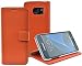 Produktbild Samsung Galaxy S7 (SM-G930F) *ECHT LEDER* Book-Style Ledertasche Tasche Handytasche Case Etui Hülle (Original Suncase®) orange