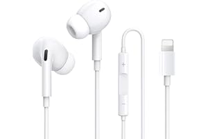 THECOOPIDEA Auricolari In-Ear per iPhone [Certificato MFi] Hi-Fi Stereo con Microfono Auricolari, Controllo del Volume Isolamento del Rumore Earphones Cuffie per iPhone 14/14 Pro/14 Pro Max/13/13Pro/12/11/XS/8/7