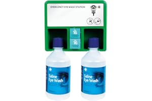 Reliance Medical Emergency Sterile Saline Eye Wash Solution Kit - Complete Eye Care Point, 2 Eye Wash & Mirror, Dual Purpose Eye Wash Station, Ideal For Minor Eye Problem, Irritation
