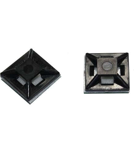 InLine Basette autoadesive 40x40mm per fascette da 10mm, colore neutro