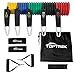 Produktbild Toptrek Resistance Bands Set Expander Widerstandsbänder Krafttraining 10-150 Ibs Theraband mit Griff, Pro 5 Fitnessbänder + Griffe,Türanker & Fußschlaufen Trainingsband Set für Homefitness