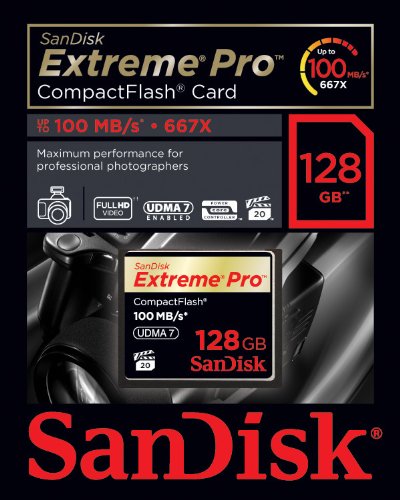 SanDisk SDCFXP-128G-X46 128GB Extreme Pro 100MB/s UDMA-7 CompactFlash