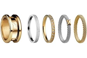 BERING Damen Ring in glänzendem gold - Arctic Symphony Collection aus Edelstahl - Symphony-Set-E