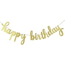 Elégante Guirlande à Lettres Happy Birthday - Or 1m - Accessoire De