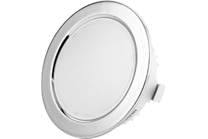 SWEET LED sweet-led - faretti LED da 3,5 W, 12 V IP44, da incasso, per mobili, per bagno, ultra piatti, mini ambienti umidi (1 colore cromato)