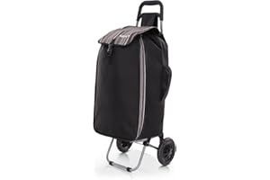 Hoppa Expandable Lightweight Shopping Trolley 57L/64L 2025 model, Hard Wearing & Foldaway Push/Pull Cart for Easy Storage With 1 Year Guarantee