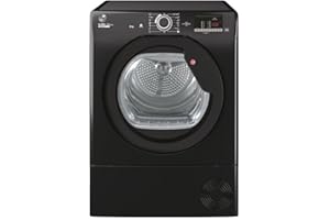 GENERIC HLEC9DGB H-DRY 300 9 KG Large Capacity, Sensor Dry, 14 Programmes, B Energy, NFC Connected, Anti-Allergy, Anti- Crease, Delay Start, Freestanding Condenser Tumble Dryer - Black (HxWxDcm) - 59x60x85