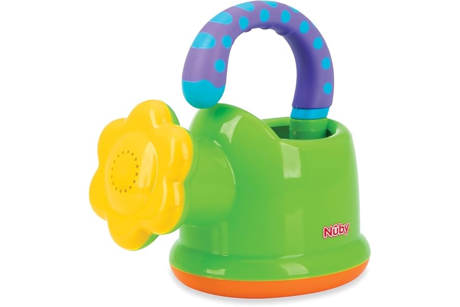 Nuby Fun Watering Can Baby Bath Toy - Easy Hold Handle | Outdoor Play | Suitable from 6 Months (Green)