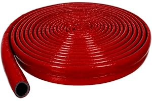 NAJDER TER MAX Wärmedämmung, Isolierrohre aus Polyethylenschaum, Schalldämmung, Feuchtigkeitsbeständigkeit, Korrosionsschutz, Länge 10 m, Durchm. 22/6 mm, rot.
