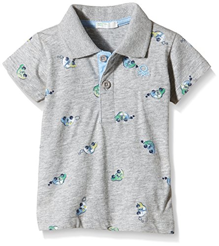 United Colors of Benetton Baby-Boys 3SK0MM18Y Polo Shirt, Grey (GREY/BLUE CARS), 3-6 Months (Manufacturer Size:62)