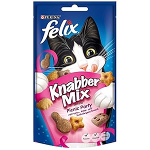 Felix Golosinas para Gatos Knabber Mix, Pack de 8 (8 Paquetes de 60 g)