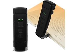 Qumox Lampe de Lecture Rechargeable USB – Clip Flexible, 3 Températures de Couleur, 5 Niveaux de Luminosité, Lampe LED Portable pour Lire au Lit, Livres, Bureau, Voyage