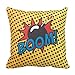 Produktbild LULABE Generic Book Crash, Boom Pillow Cover Holiday Pillowcases for Couch Sofa Or Bed Set Cozy Home Decor Size:18 X 18 Inches/45cm x 45cm