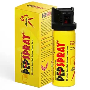 PepSpray Pepper Spray for Self Defense Girl Women Safety with Safety Lock - 55ml X 1 (Pack of 1)