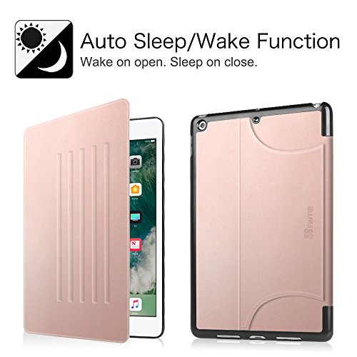 Fintie iPad 9.7 Zoll 2017 Hülle – [Multi-Sichtwinkel] Ultra Schlank Magnetische Kickstand Schutzhülle Abdeckung mit Auto Schlaf / Wach Funktion für Apple iPad 2017 Neue Modell, Roségold - 2
