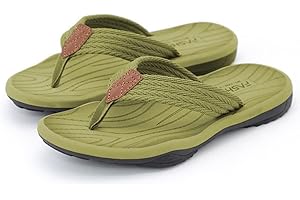 MGGMOKAY Tongs Homme Sandales de Sports Soutien de Voûte Plantaire Flip Flop été Plage Piscine Antidérapant