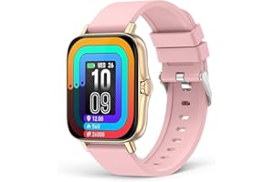EGQINR Smart Watch For Women With Bluetooth Calling, Sports Tracking, Upgrade 1.7-Inch HD Touch Screen With Heart Rate, Blood Pressure, Blood Oxygen,Sleep Monitoring, Compatible With Android iPhone