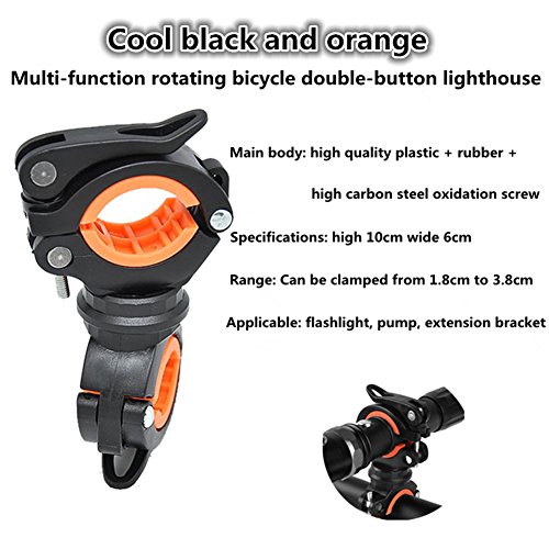 zhixie Universal 360 drehbar Fahrrad Lenker Mount LED Taschenlampe Taschenlampe Halterung Klemme Clip Grip Halterung - 5