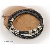 Lederarmband für Männer mit Gravur, Herrenarmband