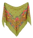 Color: Verde Traje Regional Pañuelo portugués verde oliva - 65 x 65