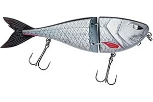 Berkley Zilla Jointed Glider Pike Fishing Lure - Slow Sinking Glide Bait with Fusion 19 Treble Hooks - Aggressive 'S' Action with extreme Loud Rattle - Lead Free