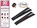 Women's Hair Bun Maker French Twist Hair Fold Wrap Snap by K-Beauty (1 Black, 1 Brown)