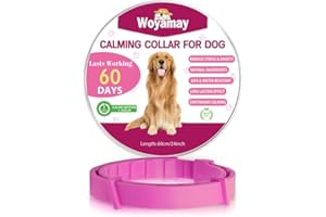Woyamay Collare Calmante per Cani, Collare Calmo per Cani Regolabile, Naturale Collari Calmante per Cani Anti-Ansia, Collare per Cani Feromoni 60 Giorni per Cani di Tutte Le Taglie, Rosa