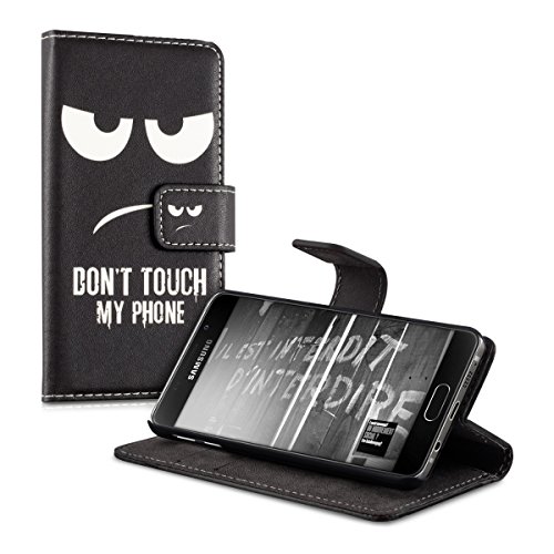 kwmobile Funda para Samsung Galaxy A3  2016  - Carcasa de  Cuero sint  tico  con dise  o Don t Touch my Phone - Case con  Tarjetero 