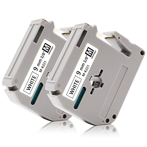 Labelwell 2x Compatible 9mm x 8m Brother MK221 M-K221 M221 Noir sur blanc Rubans d'étiquettes Compatible avec Brother P-touch PT-45M PT-100 PT-110 PT-55 PT-65 PT-70 PT-80 85 90 M95 BB4 Étiqueteuse