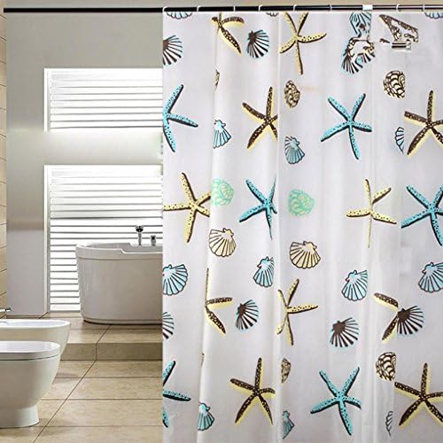 Elegant PEVA Bathroom Shower Bath Curtain - Mould Proof, Waterproof - 4 Size