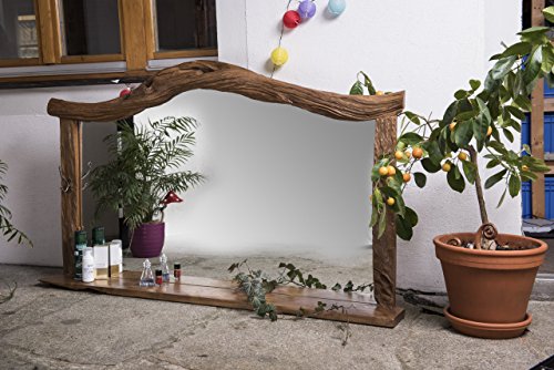 Großer Bad Spiegel ~ HUBINY ~ 156 cm – Unikat – aus Wurzelholz (wm1066) - 4