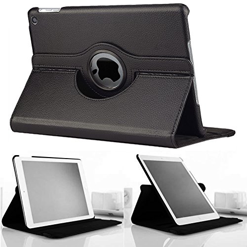 COOSA iPad 9.7 case 2017 neue 360 °drehende rundum Schutzhülle für iPad mit Schlaffunktion / Automatische Wecker ipad 9.7 schutzhülle 2017 neuest hülle (Schwarz) - 4