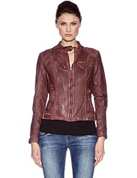 PUNCHBALL Cazadora Piel Melody Granate Lavado ES 46 (DE 44)