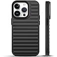 KARWAN Polycarbonate Back Case Cover for iPhone 15 Pro Max [Military Grade Protection] Hard & Soft Bumper Anti-Scratch Protective Shockproof Cover for iPhone 15 Pro Max-Black