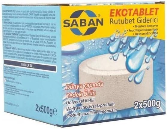 Saban Nem Alıcı Yedek Tablet 2 Adet 500 gr Naturel (Kokusuz)