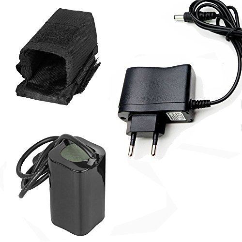 Neu LED Fahrradbeleuchtung, Fahrradlampe Fahrradlicht Set inkl. 4x 18650Akku ,1 Ladegerät Frontlichter (4 Licht-Modi,Cree XML 2X LED) und 2 pcs Rücklicht lampe led für Fahhrad ,Perfekt Für die Jagd, Fischen, Radfahren, Klettern, Camping und andere Outdoor-Aktivitäten - 7