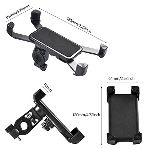Kenove LED Fahrradlicht Fahrradbeleuchtung Set，USB Wiederaufladbare Fahrradlicht Vorne und Hinten mit Fahrrad Handyhalterung Für Radfahren - 5