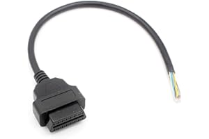 LoongGate OBD-II 16 Pin per terminare Cavo a Spina Aperta - OBD2 16 Pin Femmina Cavo di Estensione connettore diagnostico - 0,3 Metri