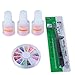 Perfect Summer Nail Fimo Flower Nail Art Decoration Tips + 3PCS Nail Glue + 1PCS Bent Tweezers Nail Art Salon Tools