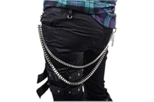 Black Sugar - Cadena de pantalones cuadrada, cartera para moto, estilo punk, estilo gótico, punk Emo