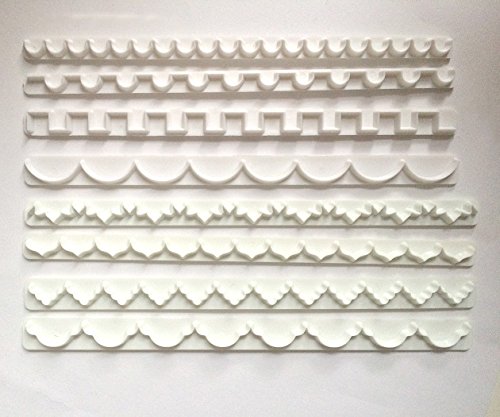 EXTRUDER 20 Tipp + Skalpell + 8 tlg Randverzierung Ausstecher Zuckerpaste Fondant Kuchen Dekoration Modellierwerkzeug - 3