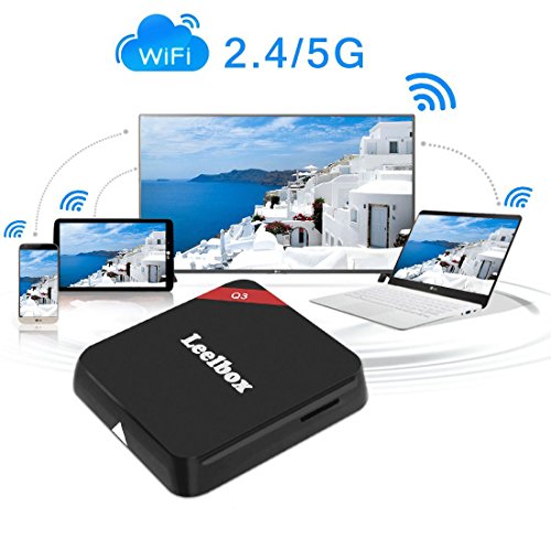 (2016 die Beste) Leelbox Q3 Android TV Box 2 GB/16GB 5G / 2.4G Dual Wi-Fi Bluetooth 4.0 Amlogic S905 Android 5.1 mit 1000M LAN KODI 16.1 Alle Vorinstallierte Pluggins Update von M9S Streaming Media Player - 5