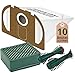 Produktbild Spar Angebot 10 weiße Staubsaugerbeutel + Aktiv Hepa Filter Set und Ersatzbürsten passend für Vorwerk Tiger VT 251 252 Staubsauger mit ET 340 EB 350 351