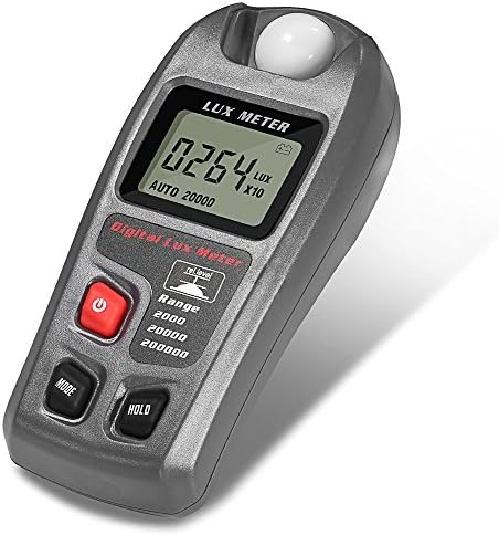 Lux Meter, LCD Light Meter Hand-held Actionometer Foot Candle Photometer High Accuracy Illumination Measurement Range Up to 20,000 Fc /200,000 Lux Used in School, Family, Industry, Laboratory etc.
