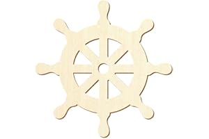 BÜTIC GMBH Holz Steuerrad Lenkrad Rad Ø 3-50cm Streudeko Basteln Deko Wanddeko, Größe:12cm, Pack mit:1 Stück